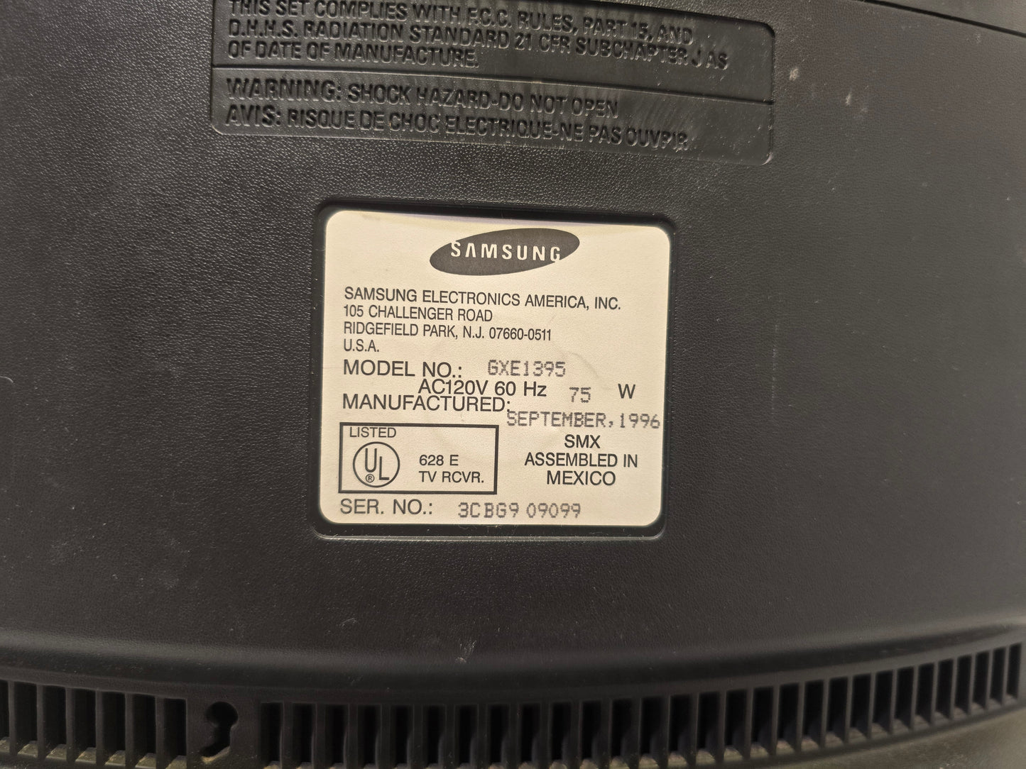 Samsung GX TV Monitor 13" (RGB Modded with BNC)