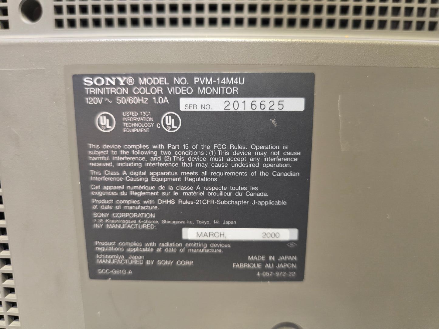 Sony PVM 14M4U