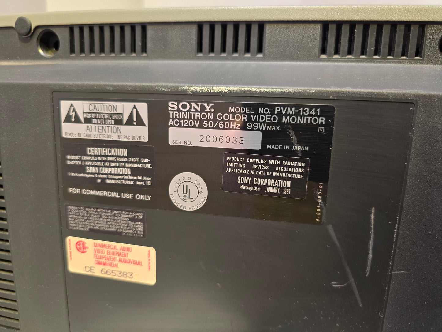 Sony PVM-1341 (Renewed!)