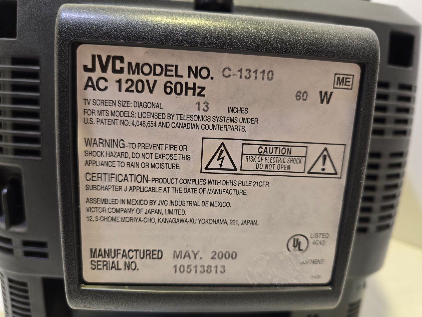 13" JVC C-13110 RGB