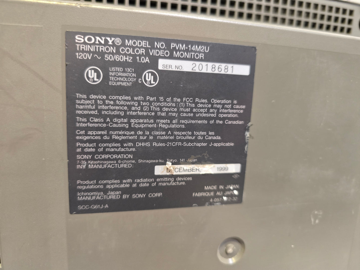 Sony PVM 14M2U